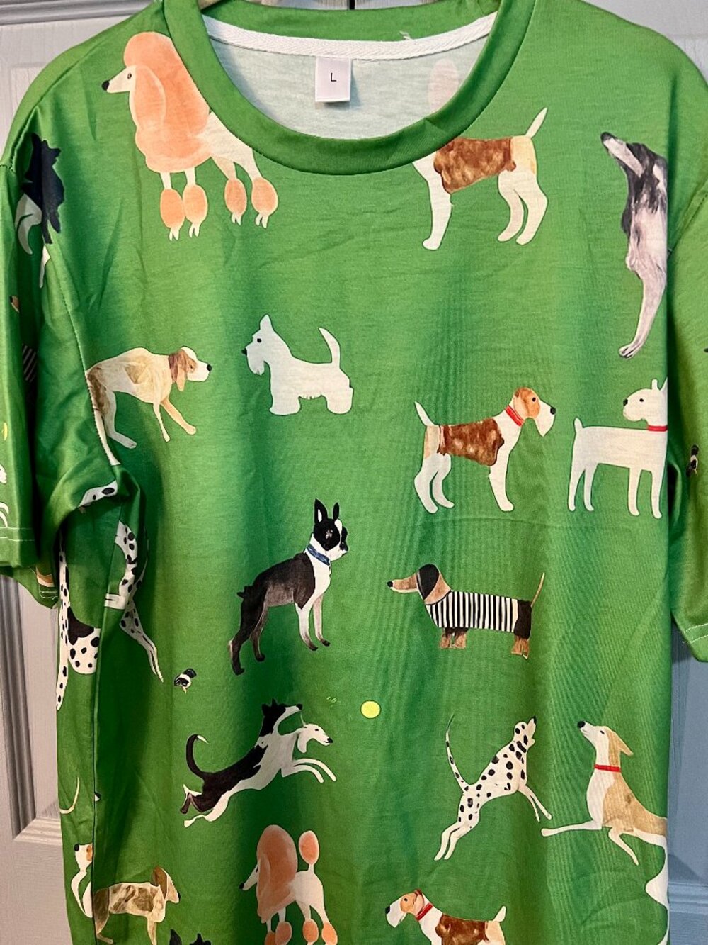 New Green T-Shirt with Dogs
